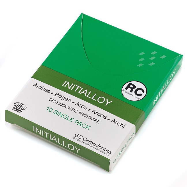 Initialloy NiTi Form C Medium Force 018 Upper - Rhodium Coated