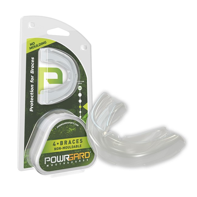 PowrGard Mouthguard 4-Braces Single Blue