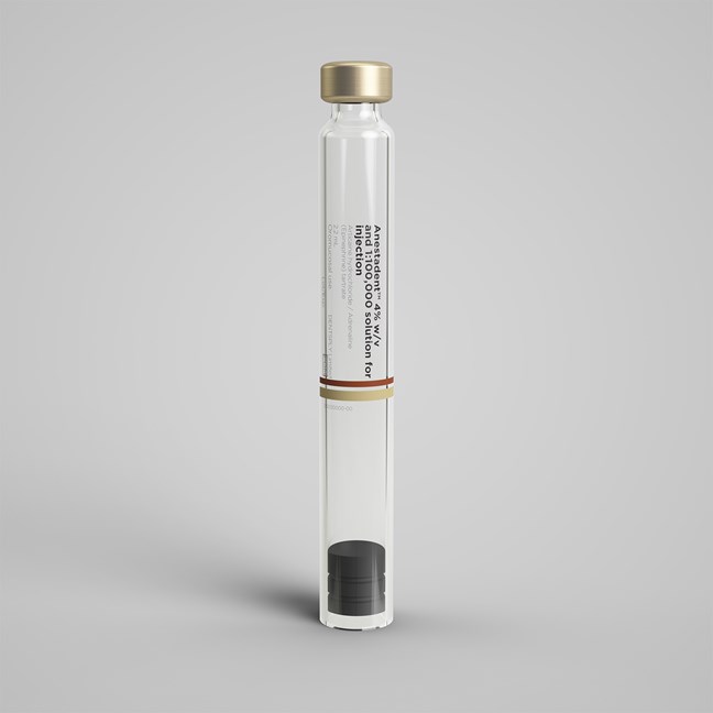 Anestadent 4% w/v and 1:100,000 Solution for Injection