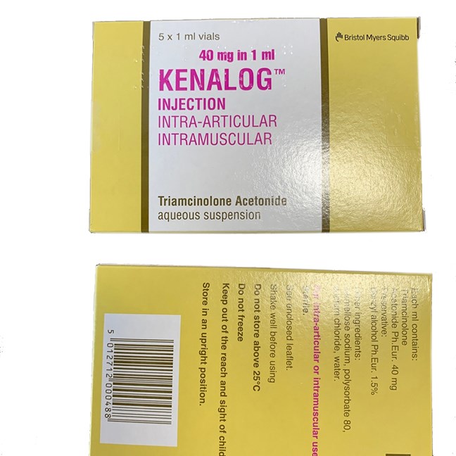 Kenalog (Triamcinolone) 40mg in 1ml x 5 vials