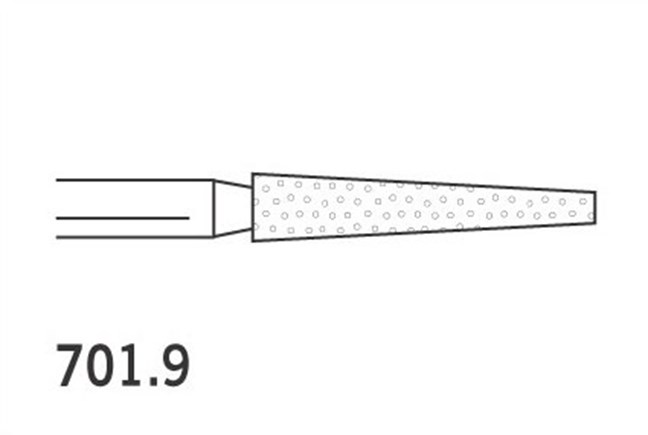 Two Striper Burs Flat End Taper FG 701.9 Coarse