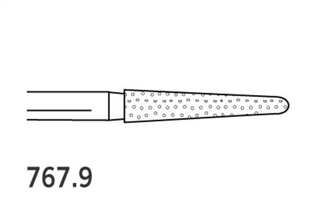 Two Striper Burs Round End Taper FG 767.9 FIne