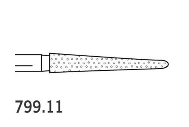 Two Striper Burs Round End Taper FG 799.11 Coarse