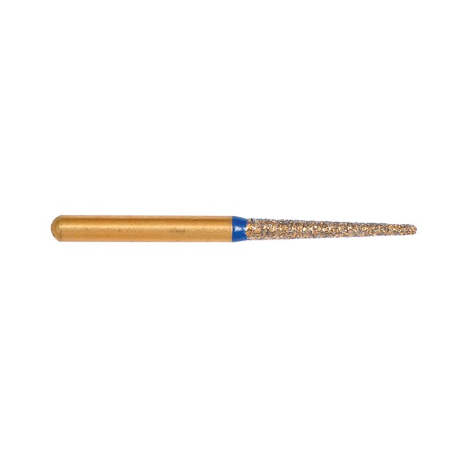 Gold Diamond Burs Round End Taper FG Medium 199/014