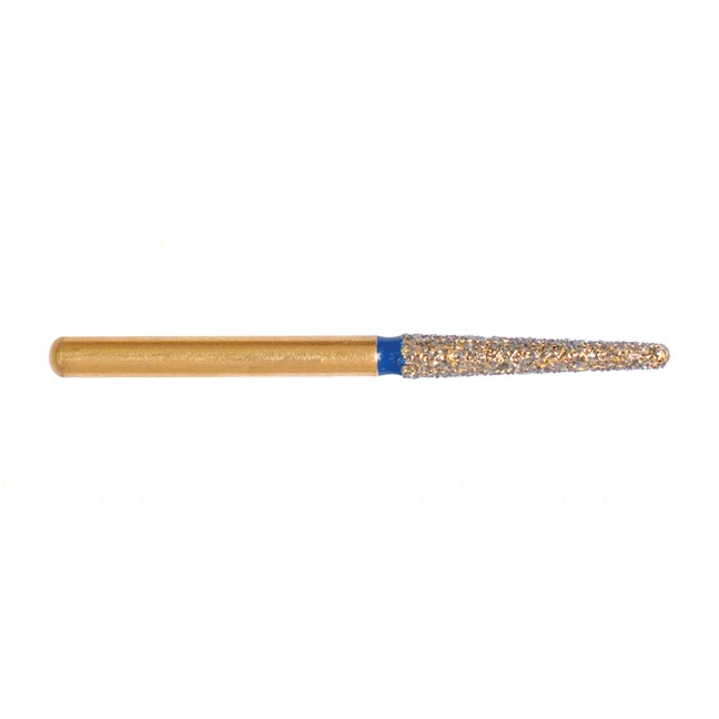 Gold Diamond Burs Round End Taper FG Medium 199/018