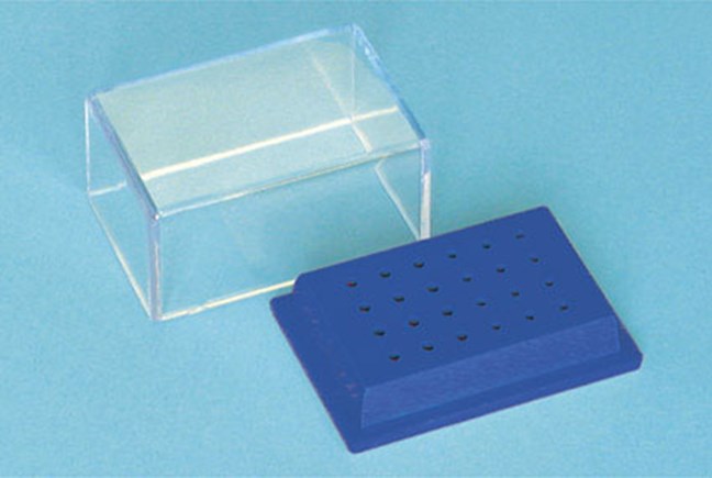 Aluminium Bur Stand 24 Holes Blue - RA