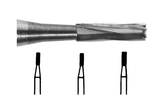 Tungsten Carbide Burs Flat Fissure Plain Cut FG 56 009