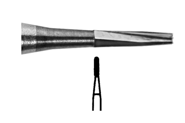 Tungsten Carbide Burs Taper Fissure Plain Cut FG 170 010