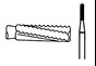 Tungsten Carbide Burs Straight Fissure Flat Fine Cross Cut FG 2057 010