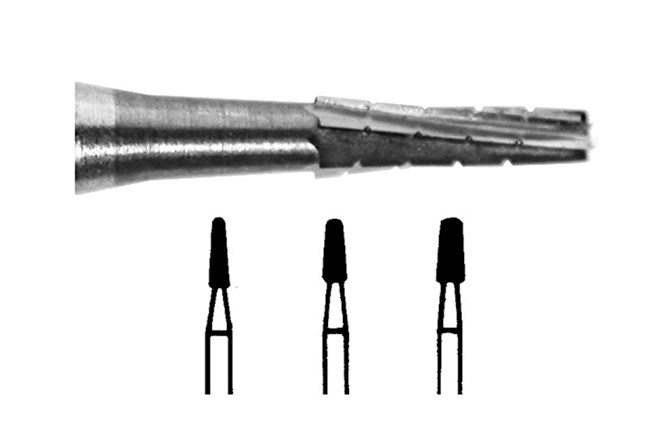 Tungsten Carbide Burs Taper Fissure Cross Cut FG 701 012