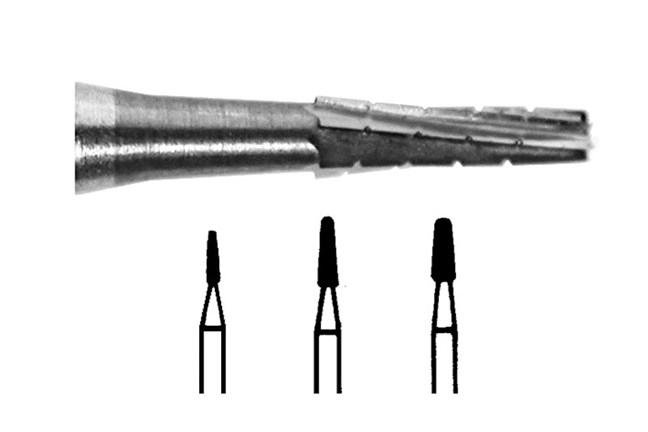 Tungsten Carbide Burs Taper Fissure Ctross Cut RA 701 012