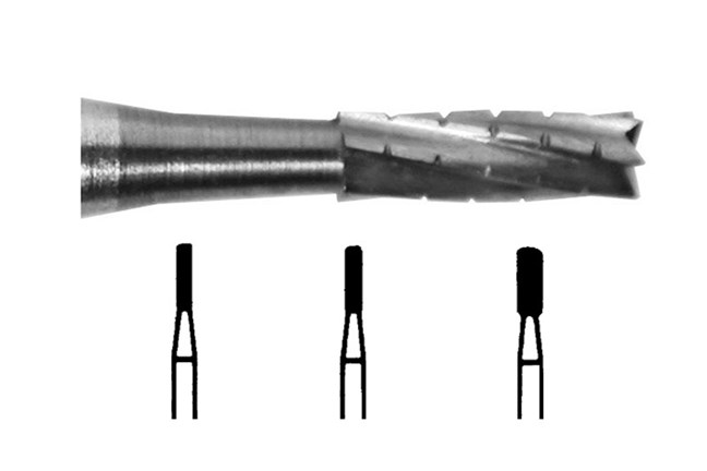 Tungsten Carbide Burs Flat Fissure Cross Cut FG 557 010