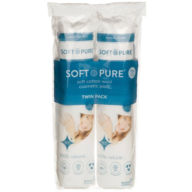 Round Cotton Wool Cosmetic Remover Pads