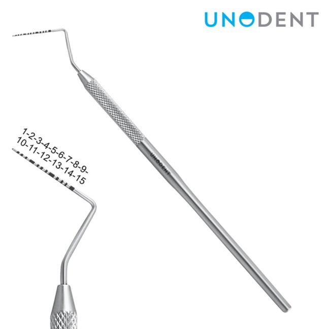 Premier Range Round Handle - Autoclavable Fig 15 UNC Williams Probe SE - Perio