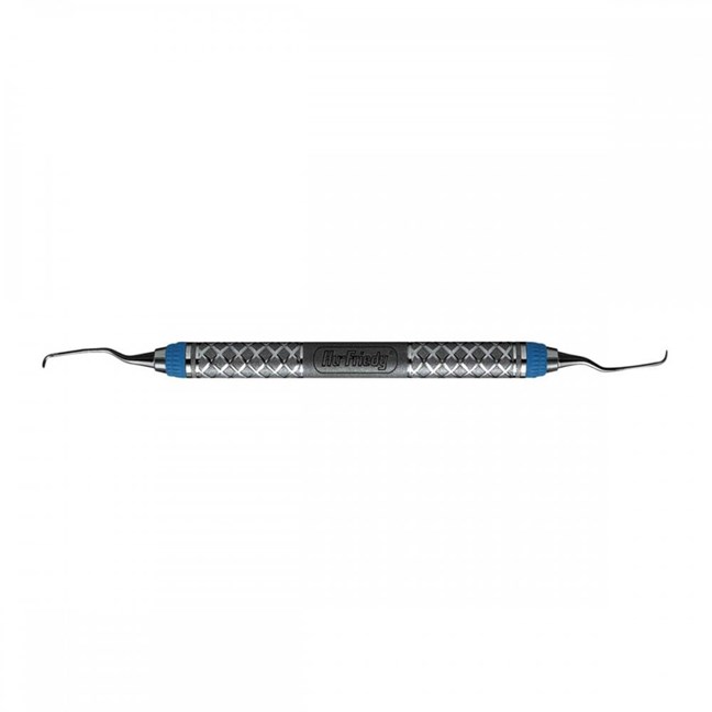 11/12 Mini Five Gracey Curette handle #9, mesial orange