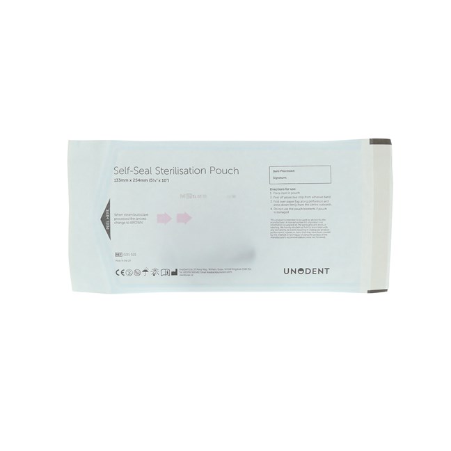 Sterilisation Pouches No. 525: 135 x 255mm (5.25" x 10")