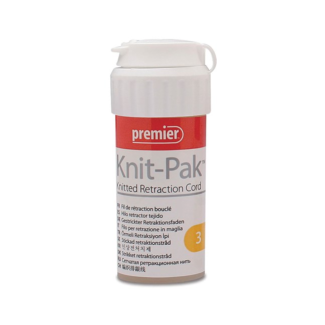 Knit-Pak Retraction Cord Size 3 Yellow