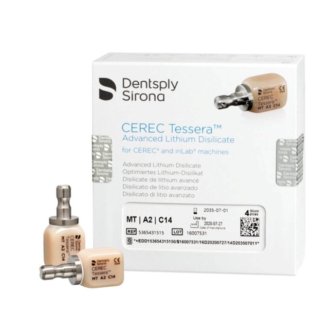 CEREC Tessera CAD/CAM Blocks Size C14 MT A2
