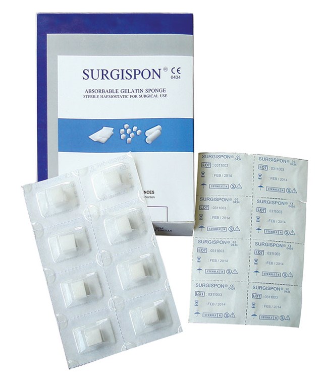 SURGISPON Dental Cubes, Sterile Absorbable Gelatin Haemostat Sponge 10 x 10 x 10mm
