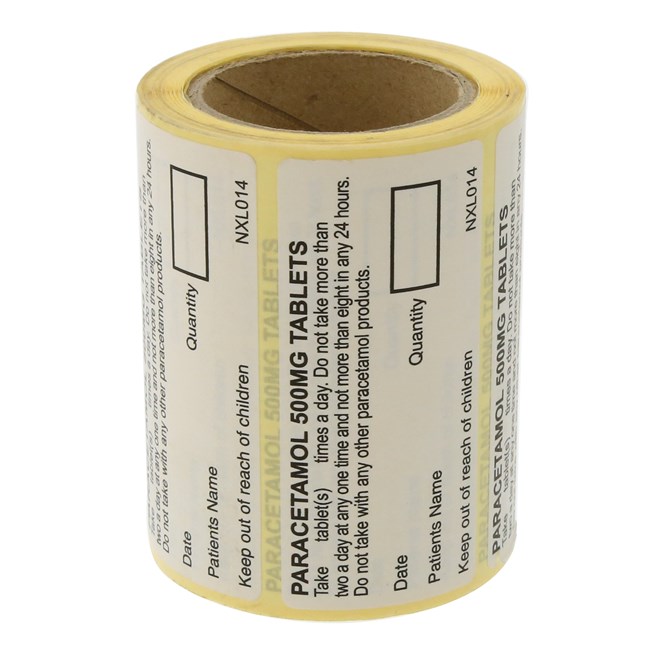 Labels Paracetamol 500mg