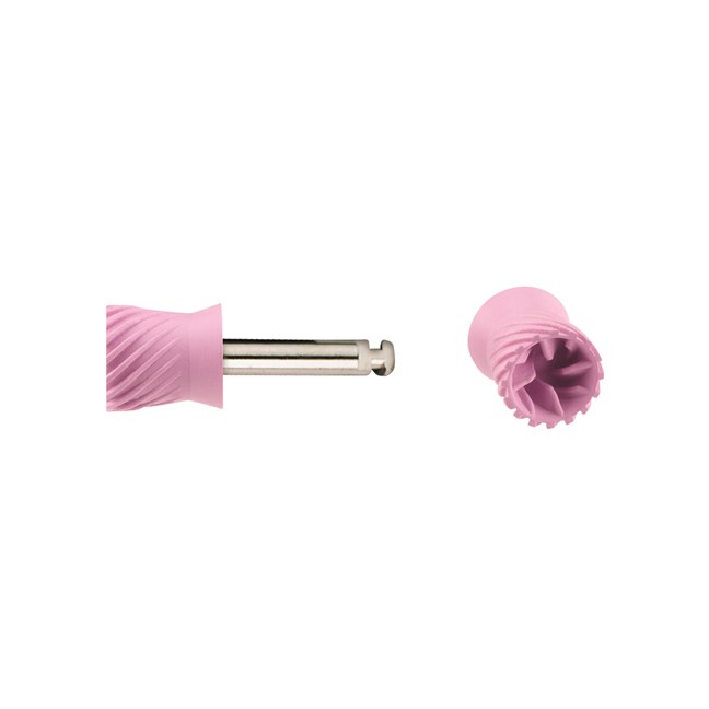 Young Prophy Cups Elite Flex, Short, Extra Soft, Pink, Latex Free, Latch Type