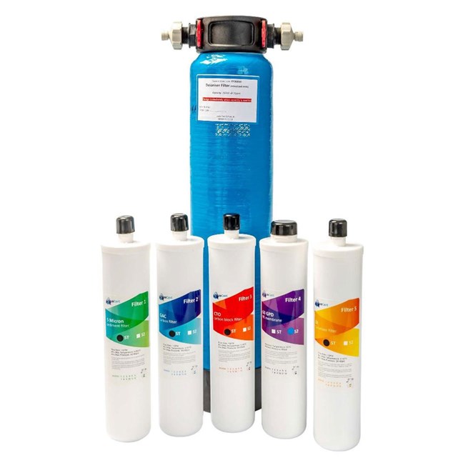 Eau Flow Reverse Osmosis (RO) Value Pack (Hard Water) 5 Cart + DI