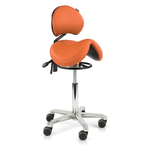 Jumper Saddle Stool Standard with Balance & Backrest (44cm)