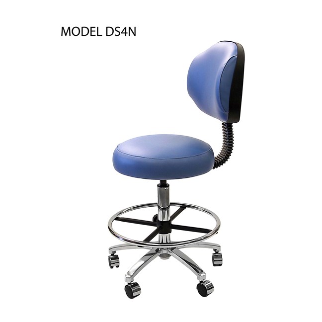 DS4N Stool Nurses Double Curvature Backrest - Black