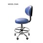 DS4N Stool Nurses Double Curvature Backrest - Black