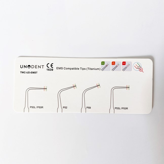 UnoDent Tip Wear Card EMS Compatible Tips (Titanium)