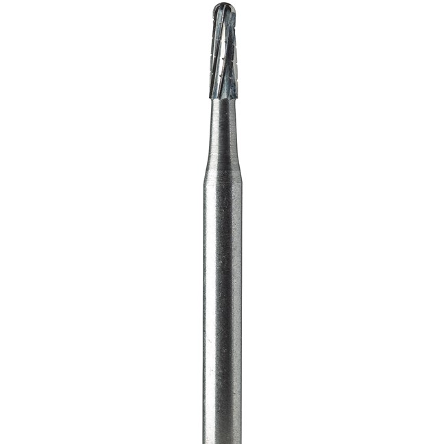 Oral Surgery Burs - Tungsten Carbide 1703L (021) Domed Taper Fissure Cross Cut Stryker Shank 4 (44.5mm)