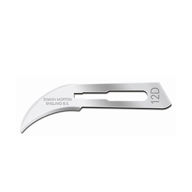 Scalpel Blades - Sterile, Carbon Steel 12D (0218)