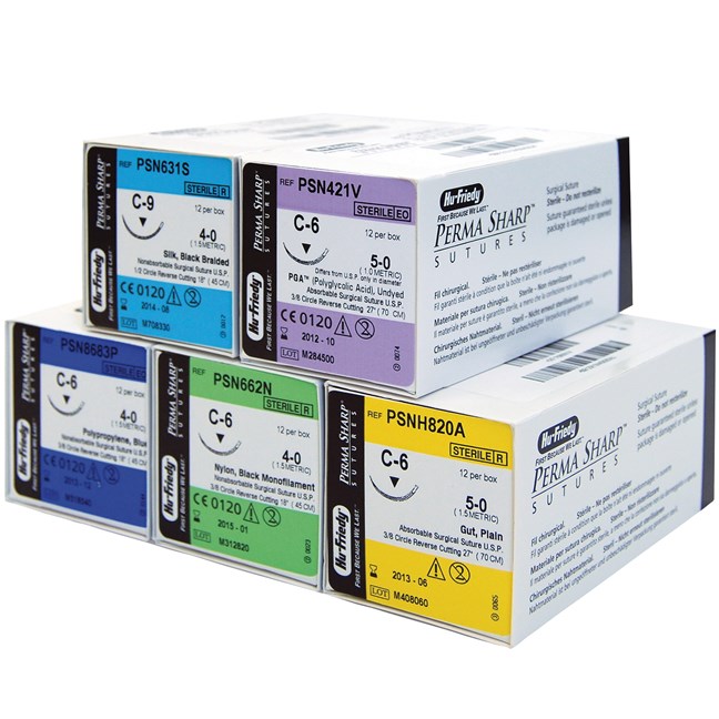 Suture PGA 5-0 Reverse Cut, 3/8 Circle, 12mm