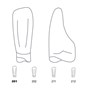 Odus Pella Transparent Crown Forms Lower Incisors 201