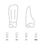 Odus Pella Transparent Crown Forms Lower Incisors 212