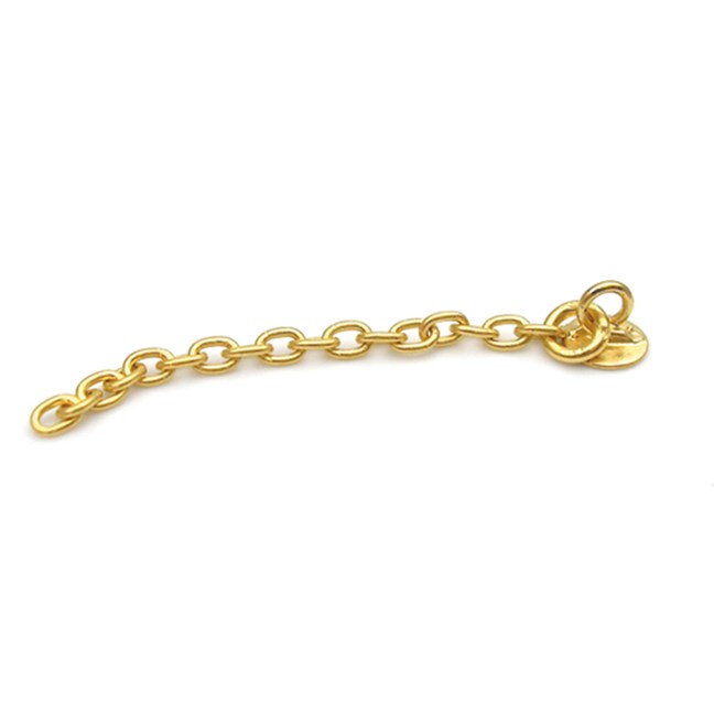 Eruption Extrusion Chain Gold Eyelet Round Base