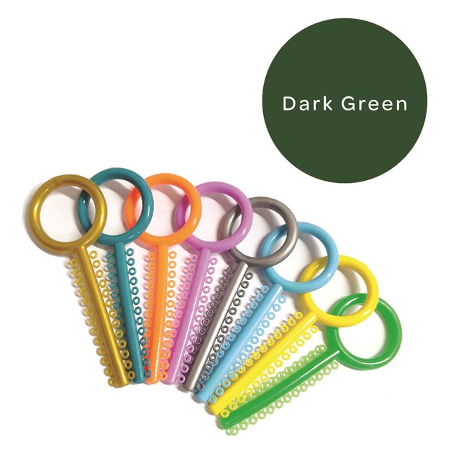 Elastomeric Ligatures Dark Green